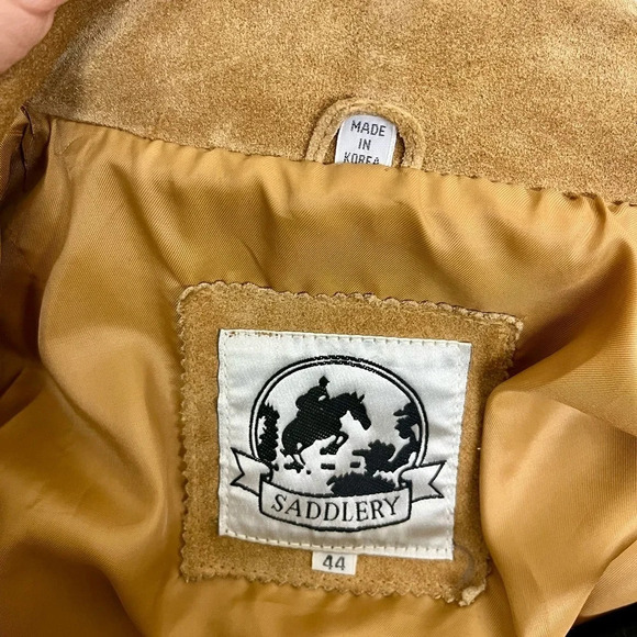 Men’s Suede Leather Fringed Western Jacket size XL - Picture 5 of 14